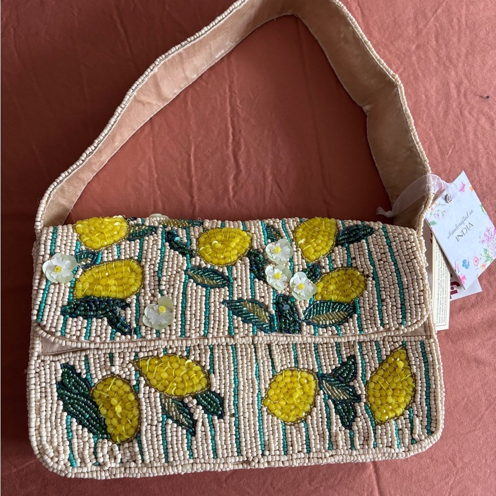 Embellished Beaded Shoulder Bag